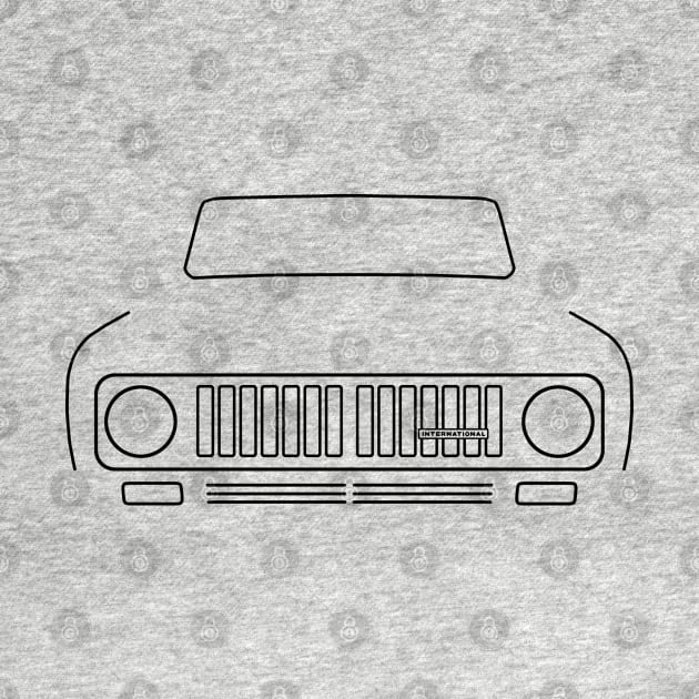 IH Scout II 4x4 truck 1973 outline graphic (black) by soitwouldseem